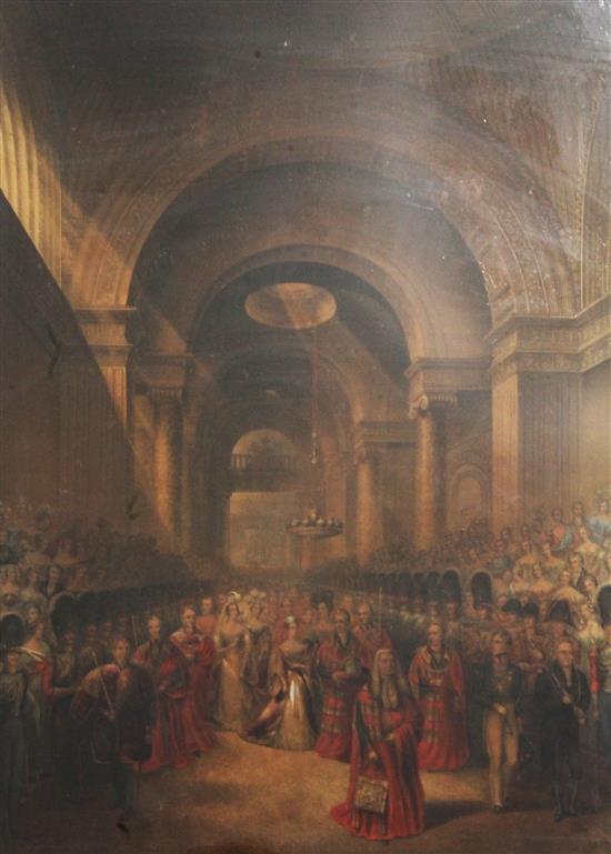 George Baxter The Coronation of Queen Victoria and The Opening of Parliament,